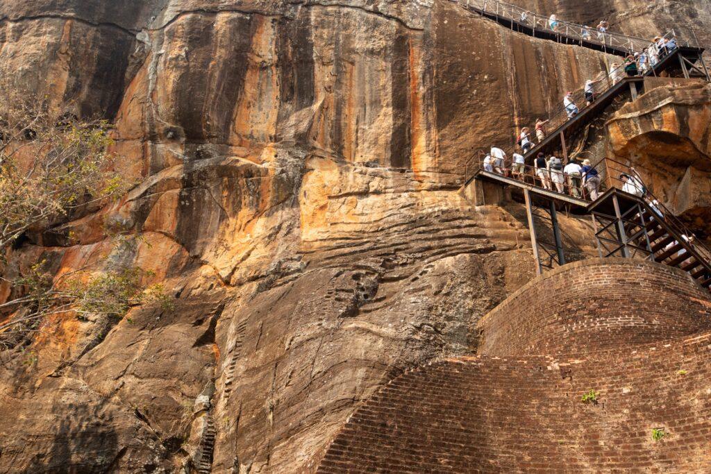 Climbing Sigiriya in Sri Lanka
