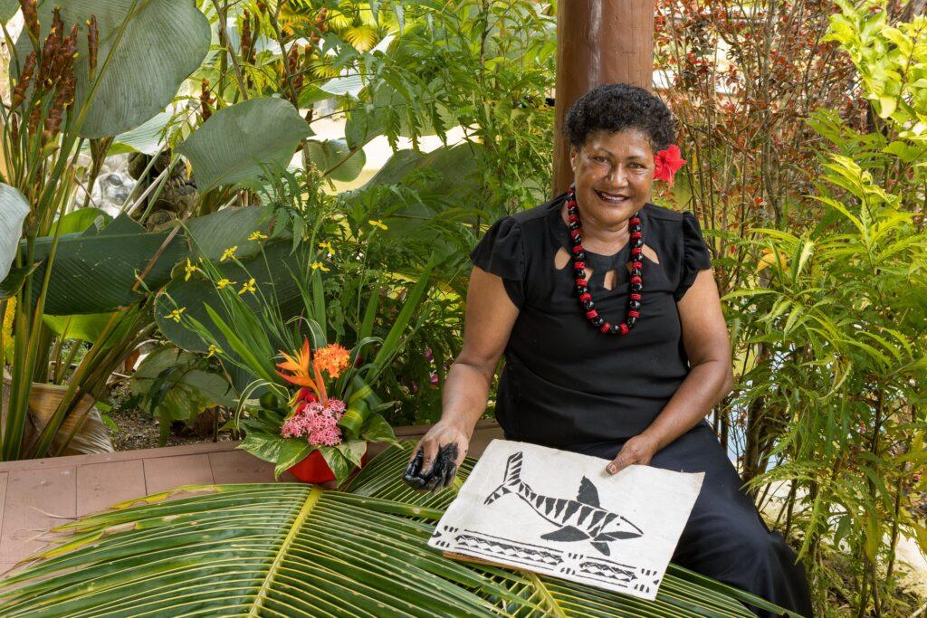 Fijian tapa creation